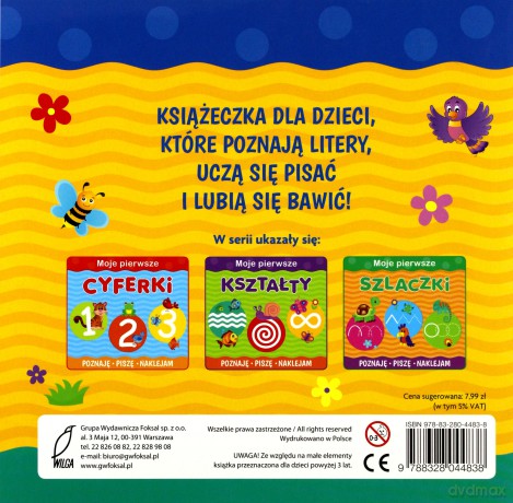 Literki. Poznaję, piszę, naklejam [KSIĄŻKA]