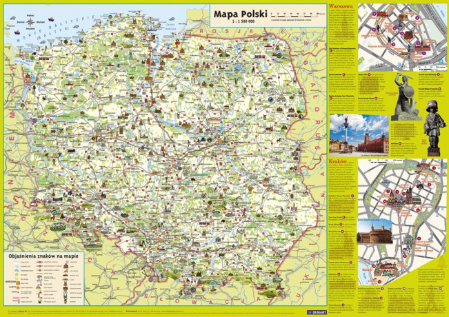 Mapa ścienna szkolna Polska