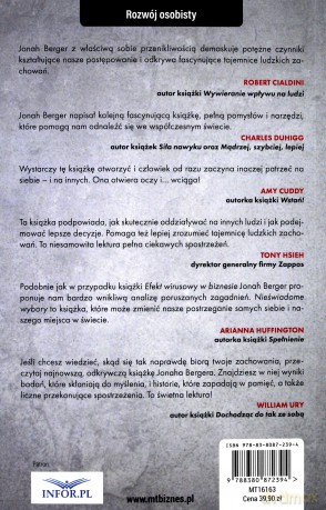 Nieświadome wybory. Ukryte czynniki wpływające na nasze zachowanie - Jonah Berger [KSIĄŻKA]