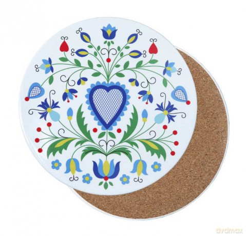 Podkładka ceramiczna okrągła 20 cm Kaszuby serce