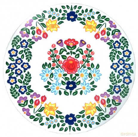 Podkładka ceramiczna okrągła 20 cm Zalipie multikolor
