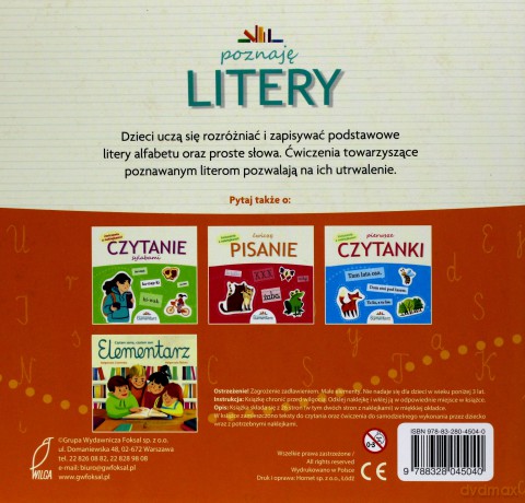 Poznaję litery [KSIĄŻKA]