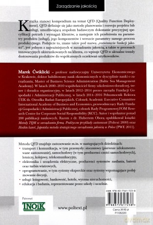 Przewodnik po metodzie QFD projektowanie i doskonalenie produktów i usług przy użyciu qualit - Marek Ćwiklicki [KSIĄŻKA]