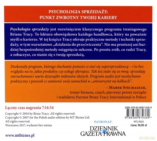 Psychologia sprzedaży. Podnieś sprzedaż szybciej i łatwiej, niż kiedykolwiek uznawałeś za możesz - Brian Tracy [AUDIOBOOK]