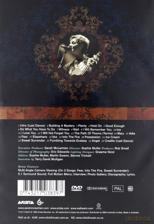 Sarah McLachlan: Mirrorball [DVD]