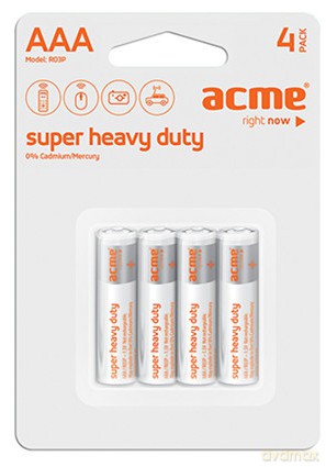 ACME EUROPE Baterie R03P Super Heavy Duty AAA/4pcs