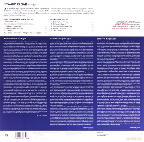 Jacqueline Du Pre & Janet Baker & Sir John Barbirolli: Elgar: Cello Concerto, Sea Pictures [Winyl]