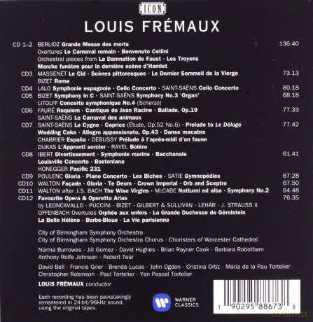 Louis Fremaux: Icon: Louis Fremaux - The Complete Cbso Recordings [12CD]