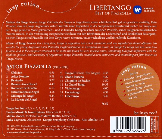 Tango For Four: Libertango - Best Of Piazzolla [CD]