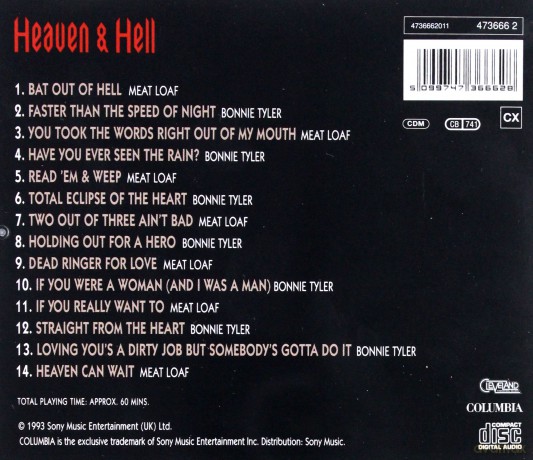 Meat Loaf & Bonnie Tyler: Heaven & Hell [CD]