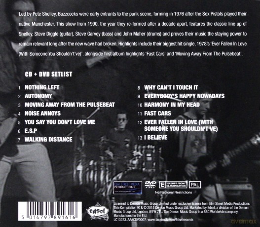 Buzzcocks: Access All Areas Live 1990 [CD]+[DVD]