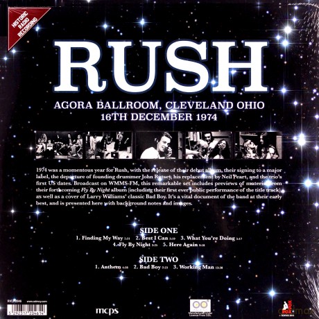 Rush: Agora Ballroom. Cleveland Ohio. May 1975 (White) [Winyl]
