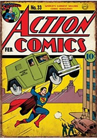 Superman: Armoured Car A3 Metal Wall Sign