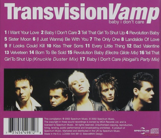 Transvision Vamp: Baby I Dont Care [CD]