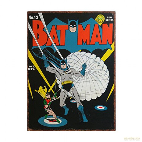 Batman: Batman Parachute A3 Metal Wall Sign