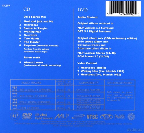 King Crimson: Beat (40th Anniversary Edition) [CD]+[DVD]