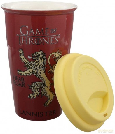 Game Of Thrones (Gra o Tron) Lannister Ceramic Travel Kubek