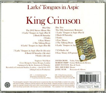 King Crimson: Larks Tongues In Aspic (40th Anniversary Edition) [2CD]