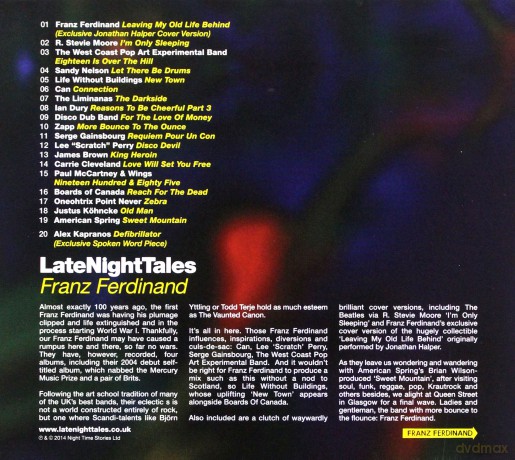 Late Night Tales - Franz Ferdinand [CD]