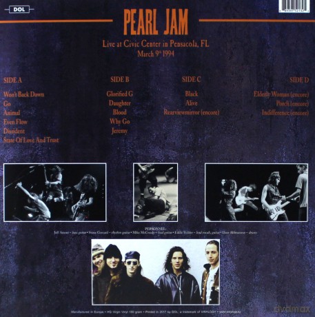 Pearl Jam: Live at Civic Center in Pensacola FL March 9th 1994 [2xWinyl]