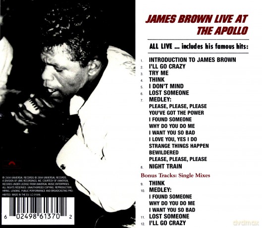 James Brown: Live At The Apollo (1962) [CD]
