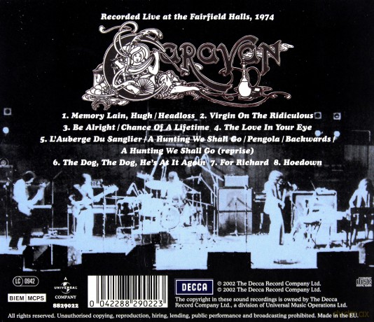 Caravan: Live At The Fairfield Halls [CD]