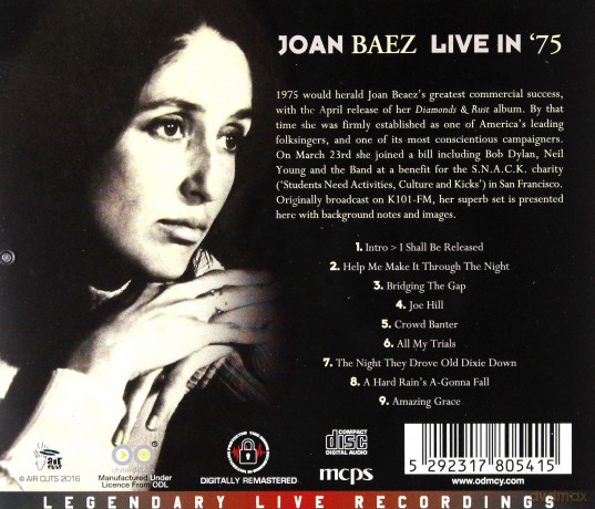 Joan Baez: Live In 75 [CD]