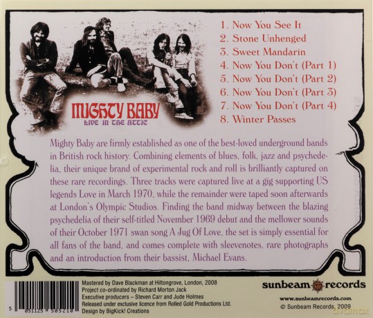 Mighty Baby: Live In The Attic [CD]
