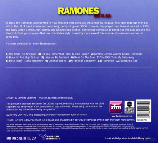 Ramones: Live To Air [CD]