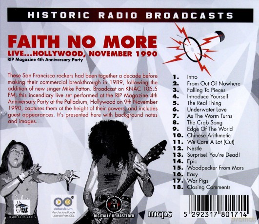 Faith No More: Live... Hollywood / November 1990 [CD]