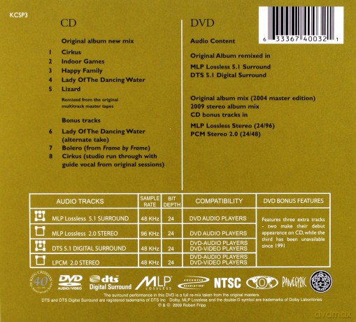 King Crimson: Lizard [CD]+[DVD]