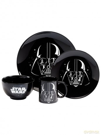 Star Wars: Logo Zestaw: Kubek, Miska, talerze (Gwiezdne Wojny)