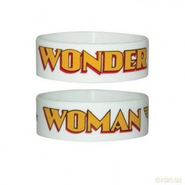 Wonder Woman: Logo White Rubber Opaska na nadgarstek