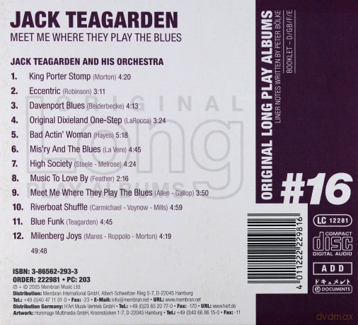 Jack Teagarden: Meet Me Where They Play The Blues [CD]