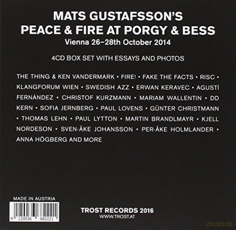 Mats Gustafsson And Friends: Mg50 - Peace And Fire [4CD]