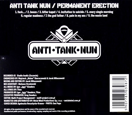 Anti Tank Nun: Permanent Erection [CD]