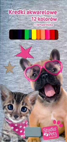 Kredki akwarelowe Studio pets 12 kolorów pee