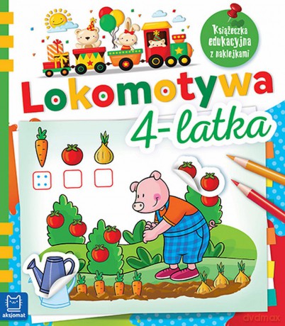 Lokomotywa 4-latka książeczka edukacyjna z naklejkami [KSIĄŻKA]