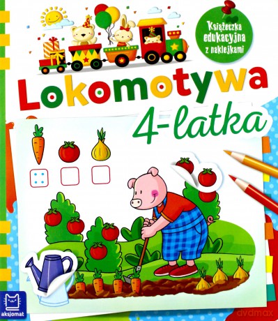 Lokomotywa 4-latka książeczka edukacyjna z naklejkami [KSIĄŻKA]