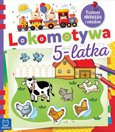 Lokomotywa 5-latka książeczka edukacyjna z naklejkami [KSIĄŻKA]