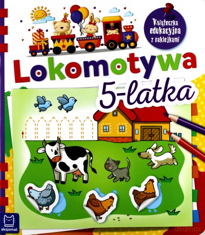 Lokomotywa 5-latka książeczka edukacyjna z naklejkami [KSIĄŻKA]
