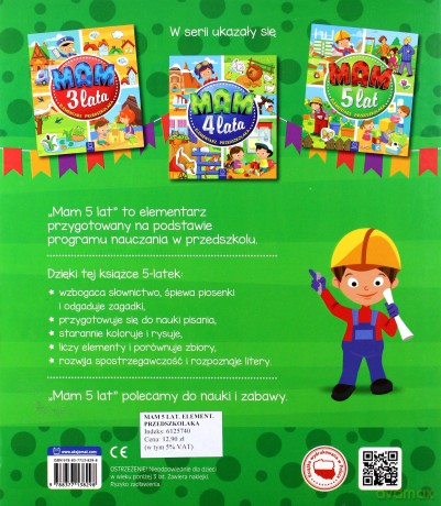 Mam 5 lat. Elementarz przedszkolaka [KSIĄŻKA]