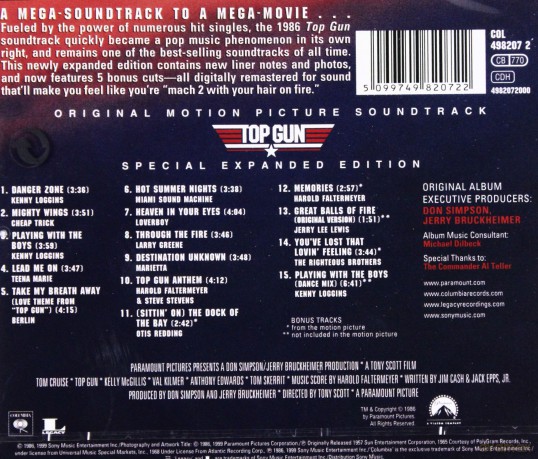 Top Gun soundtrack (Special Expanded Edition) [CD]