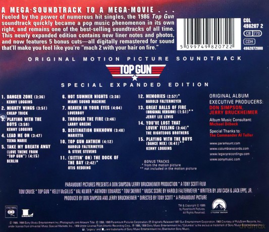 Top Gun soundtrack (Special Expanded Edition) [CD]
