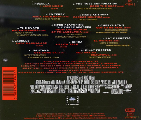 Carlito's Way soundtrack (Życie Carlita) [CD]