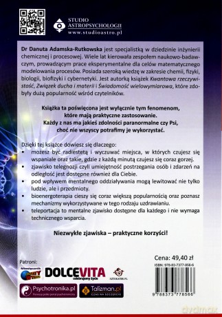 Psychotronika. Współczesna nauka o świadomości. Telepatia, teleportacja, prekognicja, cudowne uzdrowienia - Danuta Adamska-Rutkowska [KSIĄŻKA]