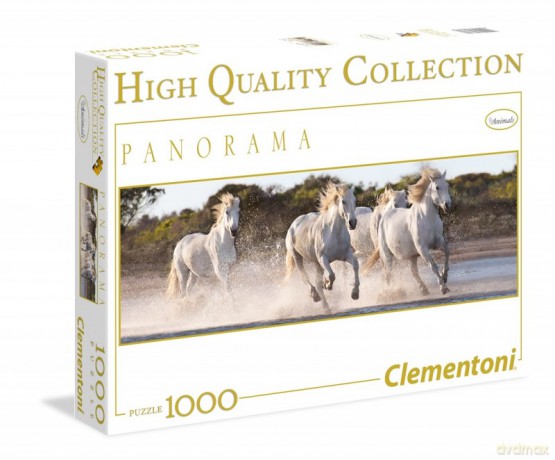 CLEMENTONI 1000 el. Biegnące Konie Panorama [PUZZLE]