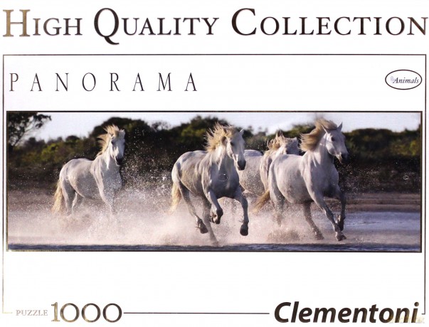 CLEMENTONI 1000 el. Biegnące Konie Panorama [PUZZLE]