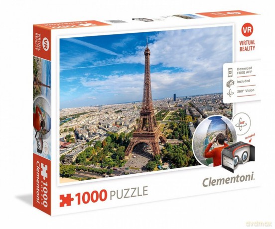 CLEMENTONI 1000 el. Paryż Virtual Reality [PUZZLE]