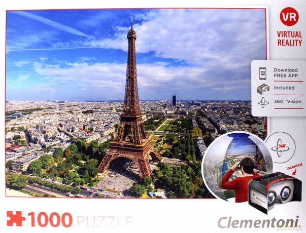 CLEMENTONI 1000 el. Paryż Virtual Reality [PUZZLE]